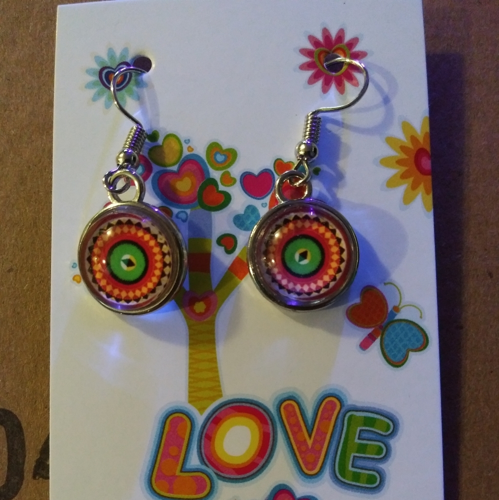 Handmade cabochon earrings